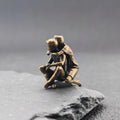 Back Hug Brass Figurine – Handcrafted Romantic Couple Miniature Sculpture