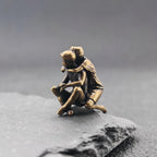 Back Hug Brass Figurine – Handcrafted Romantic Couple Miniature Sculpture