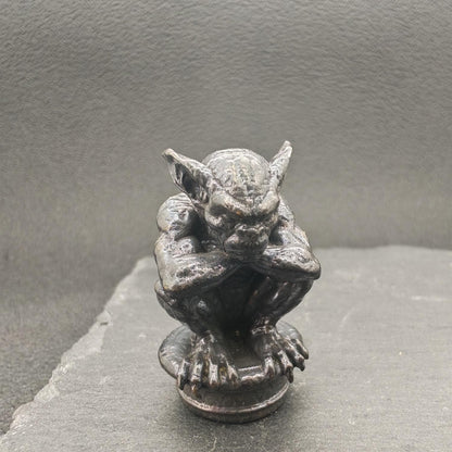 Miniature Brass Gargoyle Demon Statue — Terrarium & Diorama Decor