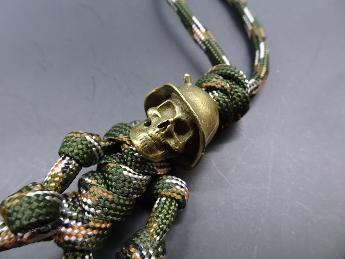 Brass Skull Soldier EDC Keychain Lanyard