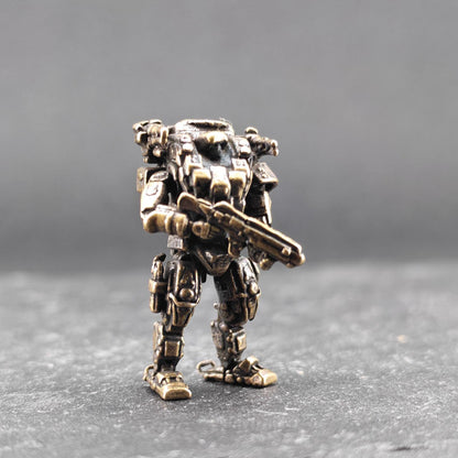 Brass Apocalypse Mecha Miniature – Original Sci-Fi Diorama Collectible Figure