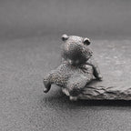 The Napping Bear – Solid Brass Bear Figurine for Desk and Shelf