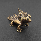 Brass Dragon Lizard Figurine – Handcrafted Fantasy Reptile Collectible