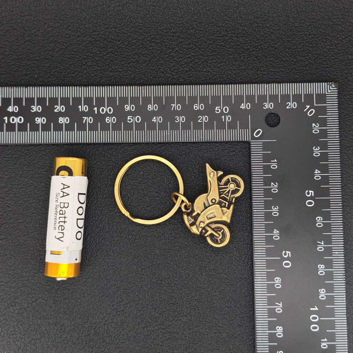 Brass Motorcycle Keychain – Handcrafted Sport Bike Charm for Bikers