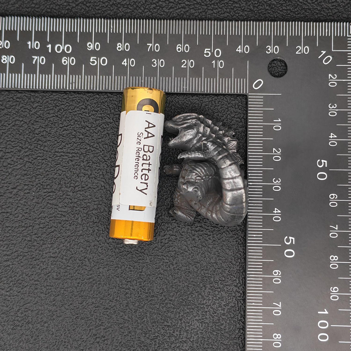Chubby Brass Kaiju Figurine — Oxidised Black Monster Desk Sculpture & Collector Piece