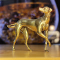 Striding Greyhound Brass Figurine – Handcrafted Noble Dog Collectible