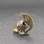 Spartan Helmet Brass Charm – Handcrafted Ancient Warrior Keychain Collectible