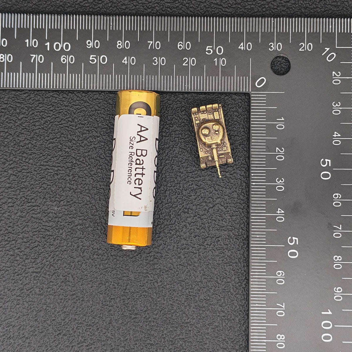 Brass Tank Miniature — Oxidised Military Collectible for Desk and Diorama