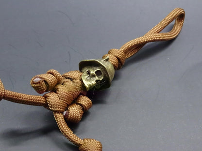 Brass Skull Soldier EDC Keychain Lanyard