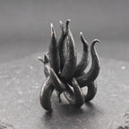 Nine-Tailed Fox Brass Figurine – Handcrafted Kitsune Mythical Collectible
