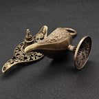 Brass Aladdin’s Lamp Incense Holder – Handcrafted Decorative Ornament