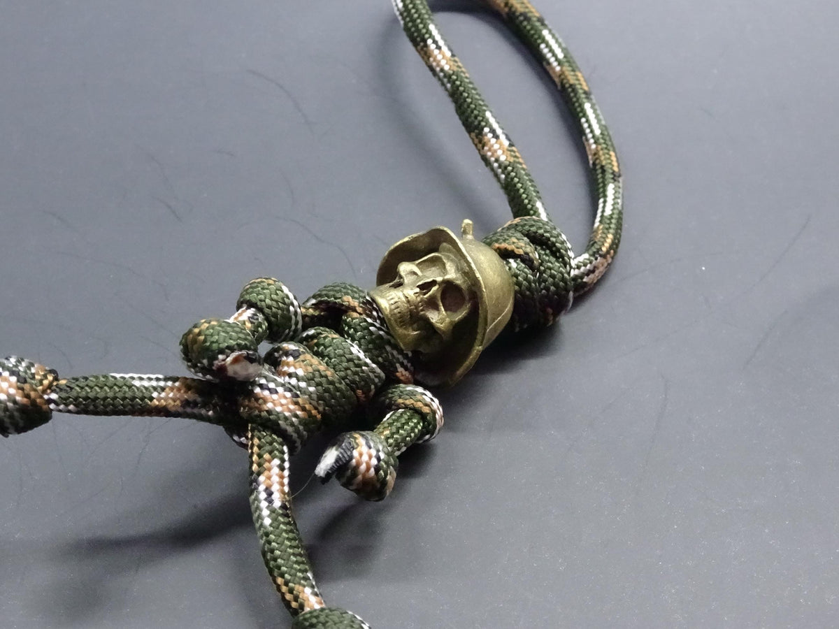 Brass Skull Soldier EDC Keychain Lanyard