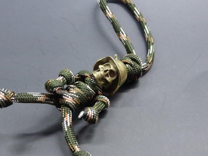 Brass Skull Soldier EDC Keychain Lanyard