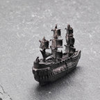 Brass Galleon Ship Miniature – Handcast Antique Pirate Vessel Sculpture