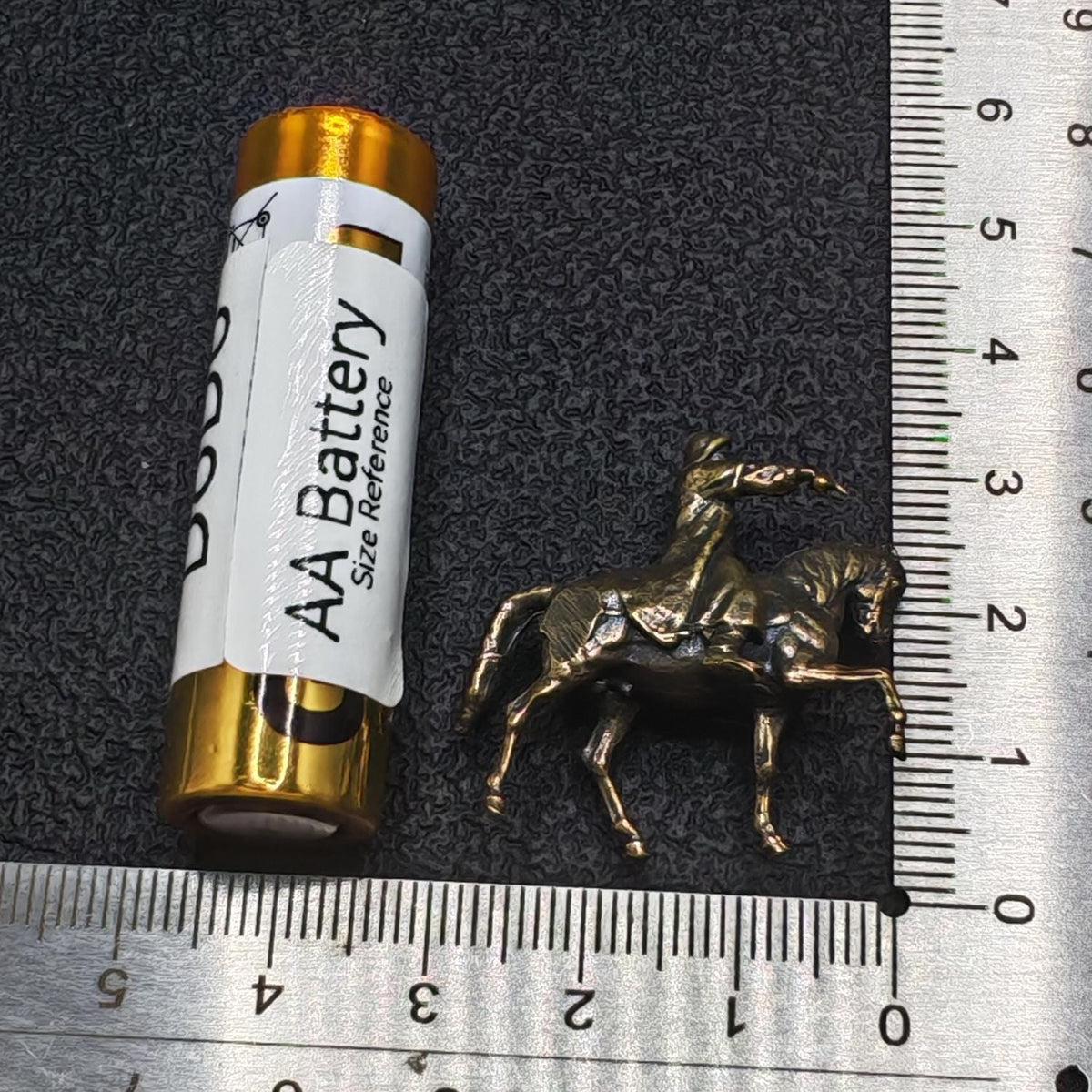 Galloping Cavalry Archer Brass Figurine – Handcrafted Nomadic Warrior Collectible