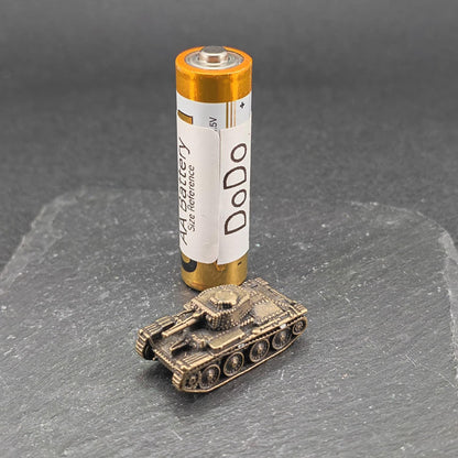 Brass Pz.38(t) Light Tank — WWII German Miniature for Diorama and Collectors