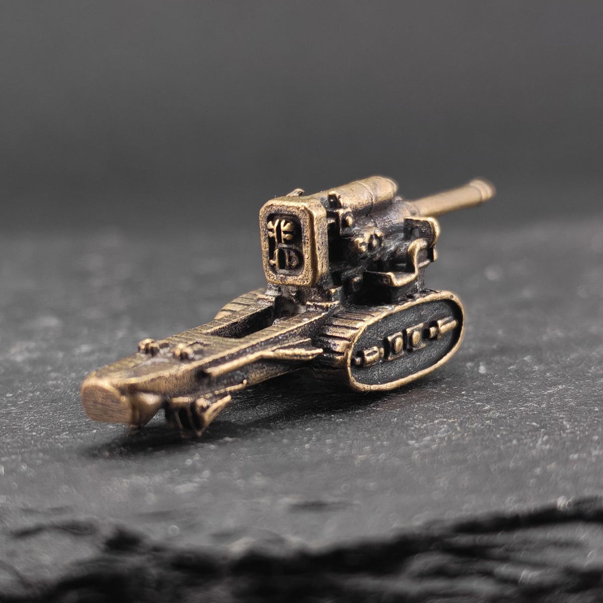 Brass Soviet Self-Propelled Artillery Miniature — Stalin’s Hammer WWII Micro Model for Diorama
