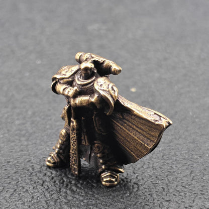 Brass Primarch Warrior Figurine – Micro Lost-Wax Cast Collectible for Desk & Display