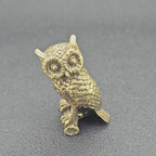 Brass Owl Figurine – Polished Handcrafted Desk Collectible