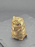 Fat Tiger Brass Figurine – Handcrafted Chubby Tiger Collectible Sculpture
