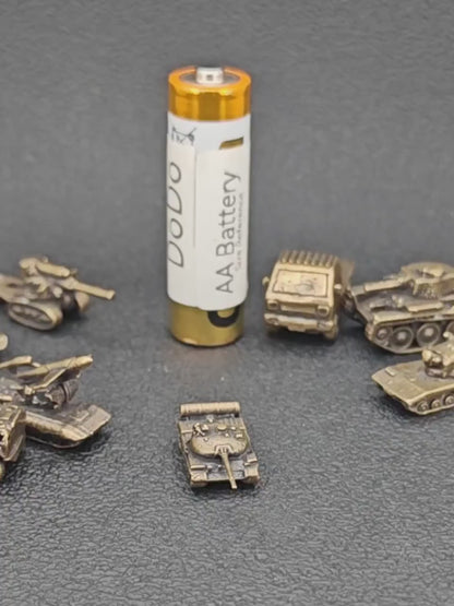 Brass Type 59 Tank Miniature — Micro-Scale Military Collectible for Diorama and Display