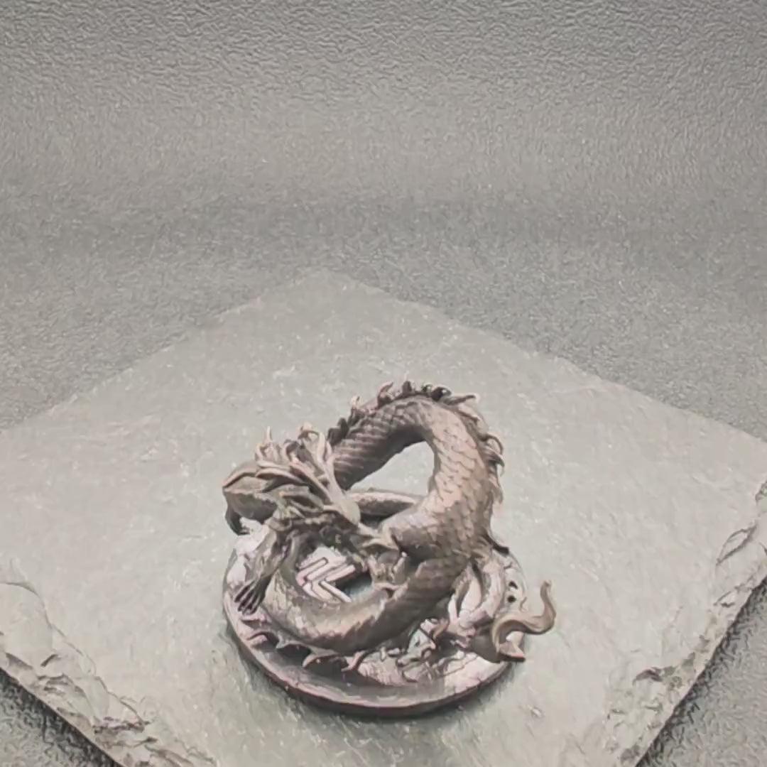 Brass Chinese Dragon Figurine – Feng Shui Wealth Charm and Antique Brass Decor