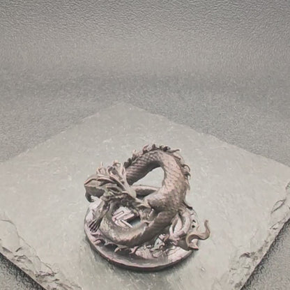 Brass Chinese Dragon Figurine – Feng Shui Wealth Charm and Antique Brass Decor