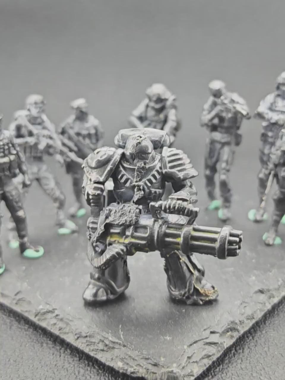 Brass Military Miniature — Oxidised Black Soldier Figurine, 9 Poses for Collectors and Diorama Builders