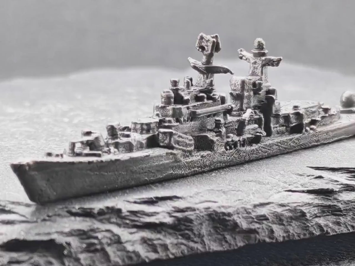 Soviet Nuclear Missile Cruiser Miniature – Cold War Naval Warship Scale Model Collectible