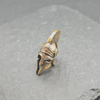 Spartan Helmet Brass Charm – Handcrafted Ancient Warrior Keychain Collectible