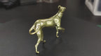 Striding Greyhound Brass Figurine – Handcrafted Noble Dog Collectible
