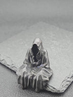 Faceless Shadow Messenger Figurine – Handcrafted Oxidised Brass Zen Collectible