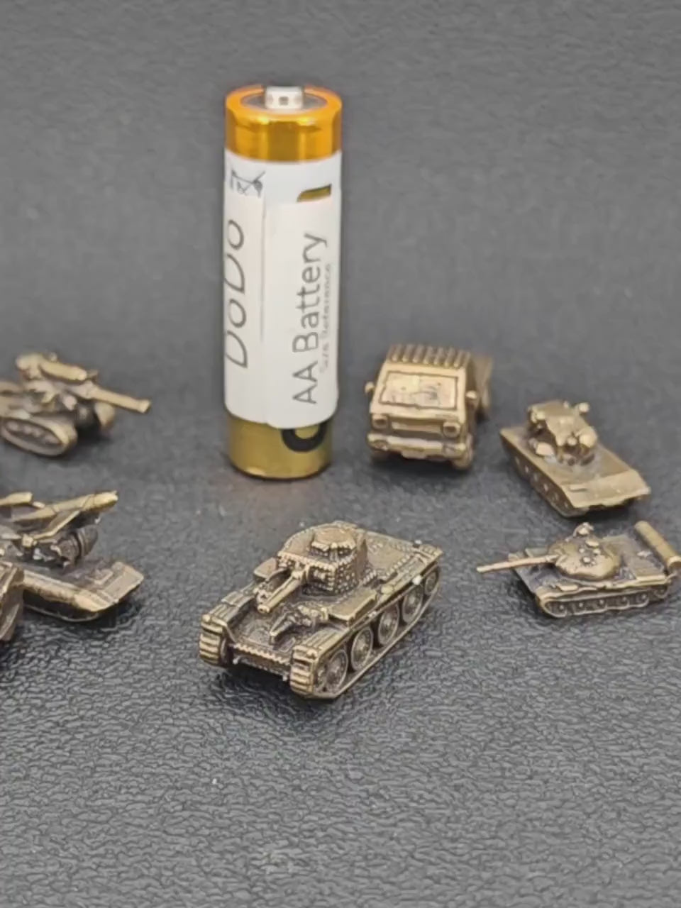 Brass Pz.38(t) Light Tank — WWII German Miniature for Diorama and Collectors