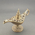 Brass Aladdin’s Lamp Incense Holder – Handcrafted Decorative Ornament