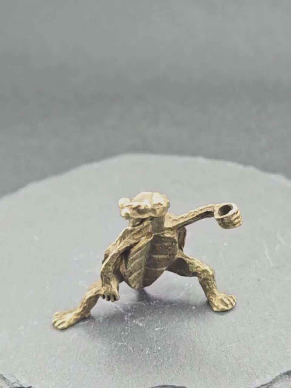 Brass Turtle Incense Holder – Handcrafted Miniature Zen Collectible