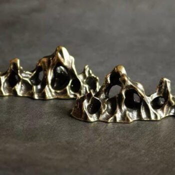 Alternative view of Brass Casted Mountain Rockery Paper Weight  Fish Tank Decor Aquarium  Desk Accessorym, knick-knacks