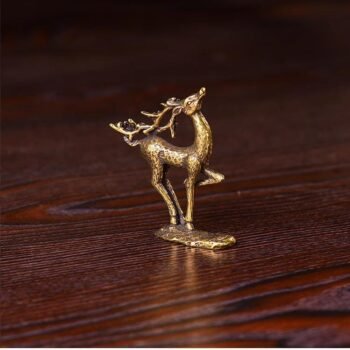 Alternative view of Collectible Copper Sika Deer - Brass Copper Design,  Office Desk,  Home Decor, Housing Warming Gift - Unique Gift