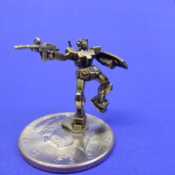 Brass Robot Warrior,  Miniature Mobile Suit Protector, Mini Mobile Suit Defender