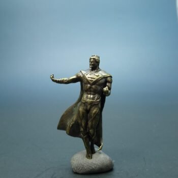 Handcrafted Brass Superhero Figurine  Detailed Miniature Collectible, Unique Knick-Knack, Desk Decor, Gift for Superhero Fans
