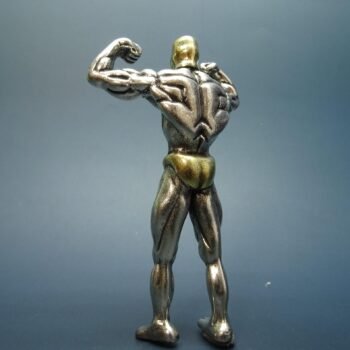 Alternative view of Brass Muscular Man Figurine  A Playful Desk Accent or Eye-Catching Home Decor, Ideal for Fitness Buffs, Gym Lovers, and Unique Gift Seekers