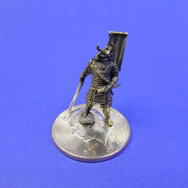 Handcrafted Brass Mini Samurai Figurine  Unique Collectible, Detailed and Intricate Design