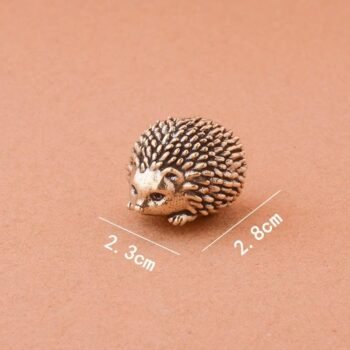 Alternative view of Adorable Brass Hedgehog Decor  Petite Collectible Ornament for Whimsical Home Accent
