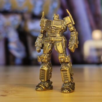 Brass Bot Optimus Prime Miniature Collectible, Toy Figure Transformers Miniature