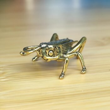 Alternative view of Realistic Brass Cricket Figurine  Decorative Vintage-Style Collectible for Home Accents
