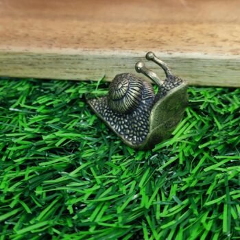 Alternative view of Snail Figure Brass Collectible Hand Curved Miniature Figurine Ornament