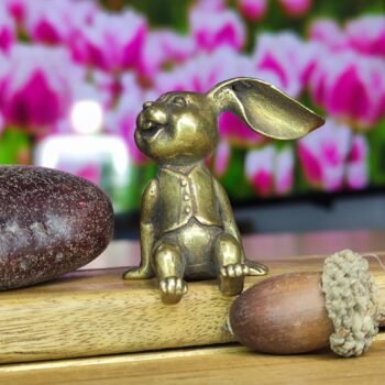 Alternative view of Brass Rabbit Statue, Adorable Animal Decor, Perfect Zodiac Knick-Knack