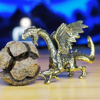 Mini Brass Azure Dragon  Intricate Mythical Figurine for Decor or Collecting