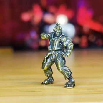 Tiny Brass Fighter Statue  A meticulously crafted fantasy ornament, perfect for display or collection. Adds a unique touch to any space