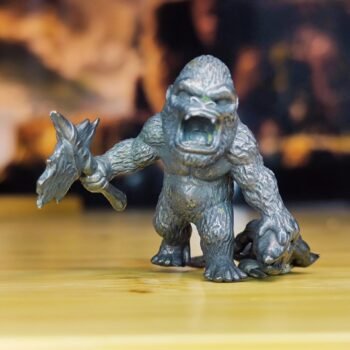Tiny Brass Ape Statue  Detailed Wildlife Miniature with Textured Fur, Perfect Gift for Animal Enthusiasts & Collectors