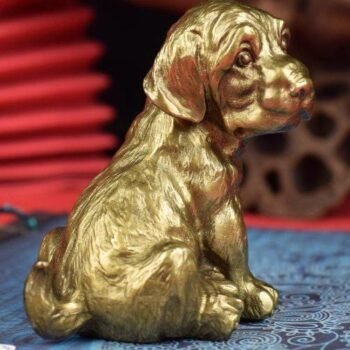 Alternative view of Handcrafted Brass Dog Sculpture  Elegant Study Decor, Stately Bookshelf Accent, Timeless Collectible for Dog Lovers & Art Admirers